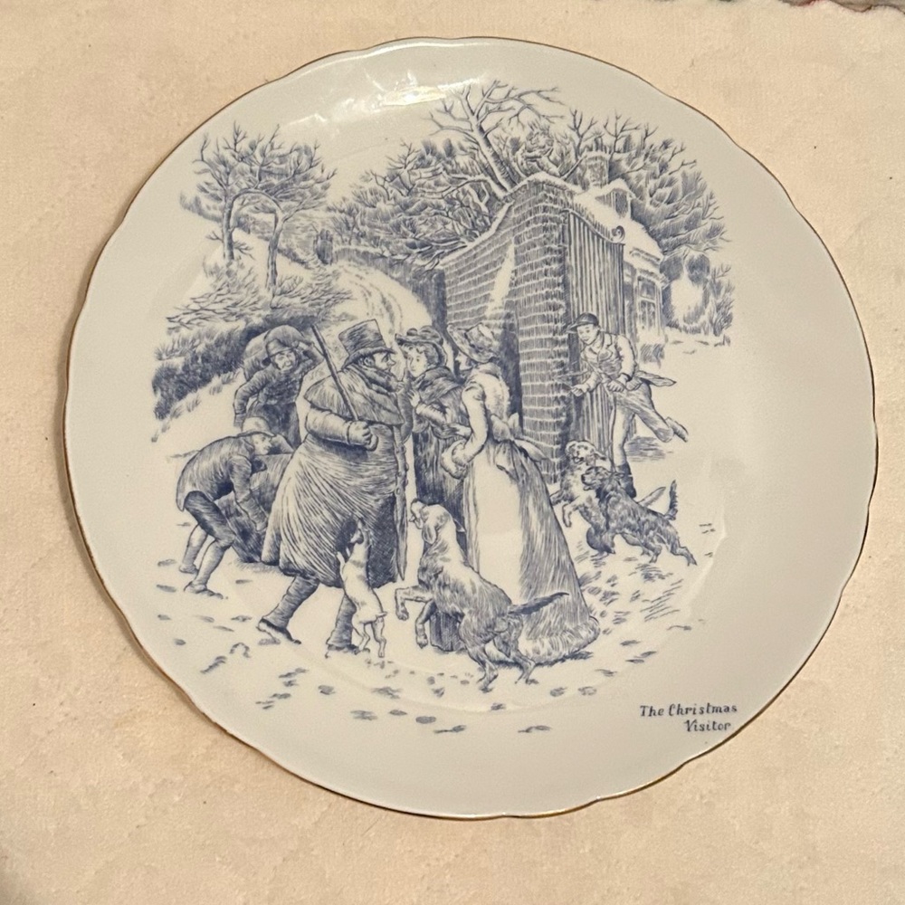 Tuscan Fine Bone China “The Christmas Visitor” 8” plate.
